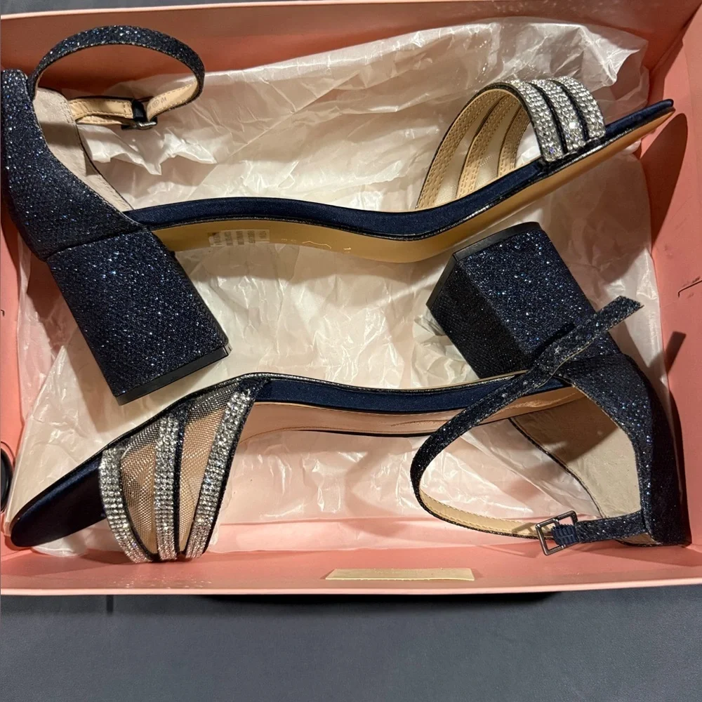 Beautiful navy with rhinestone heels
